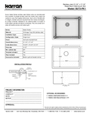 Technical data, SU73-PK1