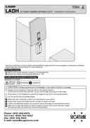 Install guide, Sugatsune Lid Supports and Down Stays Lid Assist Damper, Soft-Close Medium Torque, - LADH-35