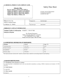 Material Safety Data Sheet