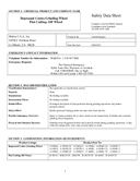 Material Safety Data Sheet