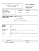 Material Safety Data Sheet