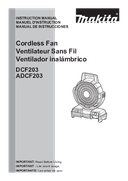 User manual 1, ADCF203Z