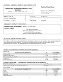 Material Safety Data Sheet