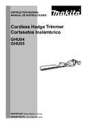 User manual 1, GHU04Z