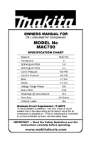 User manual 1, MAC700