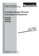 User manual 1, XHU07T