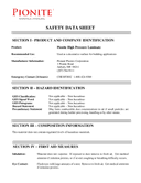 Material Safety Data Sheet