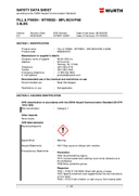 FILL & FINISH MAPLE/BEECH/PINE QT Wurth Safety Data Sheet