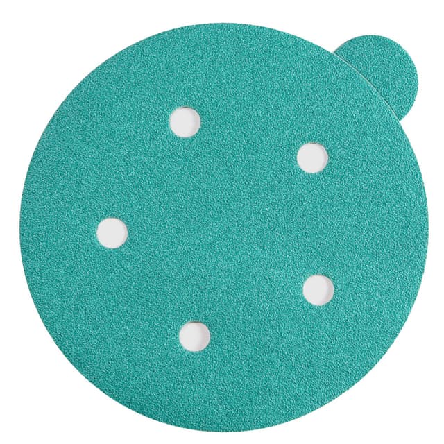Würth 5" 5-Hole PSA Aluminum Oxide Film Emerald Sanding Discs