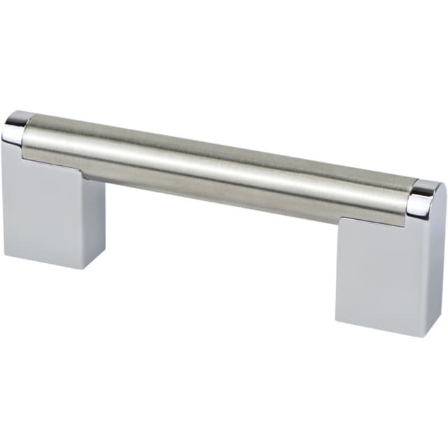 Berenson Uptown Appeal Series Studio Remix Brushed Nickel / Polished Chrome Pull, 2178-9BPN26-P
