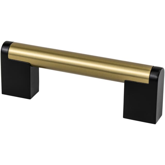 Berenson Uptown Appeal Series Studio Remix Modern Brushed Gold / Matte Black Pull, 2181-9MDB55-P