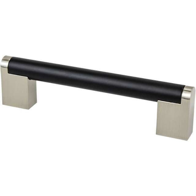 Berenson Uptown Appeal Series Studio Remix Matte Black / Brushed Nickel Pull, 2184-955BPN-P