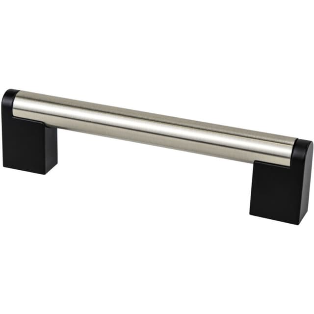 Berenson Uptown Appeal Series Studio Remix Brushed Nickel / Matte Black Pull, 2185-9BPN55-P
