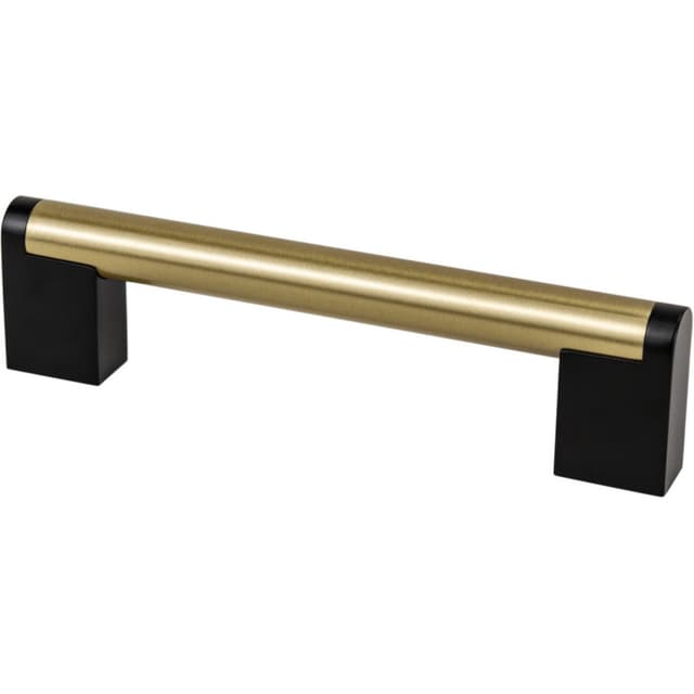 Berenson Uptown Appeal Series Studio Remix Modern Brushed Gold / Matte Black Pull, 2186-9MDB55-P
