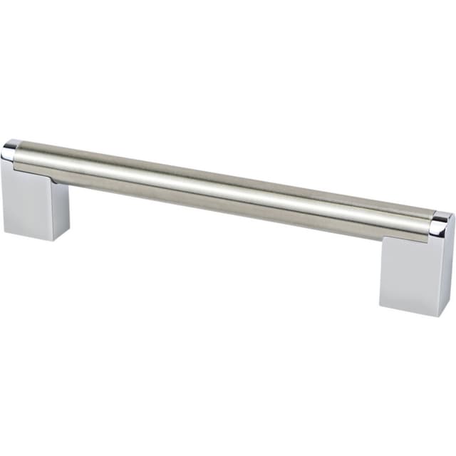 Berenson Uptown Appeal Series Studio Remix Brushed Nickel / Polished Chrome Pull, 2188-9BPN26-P