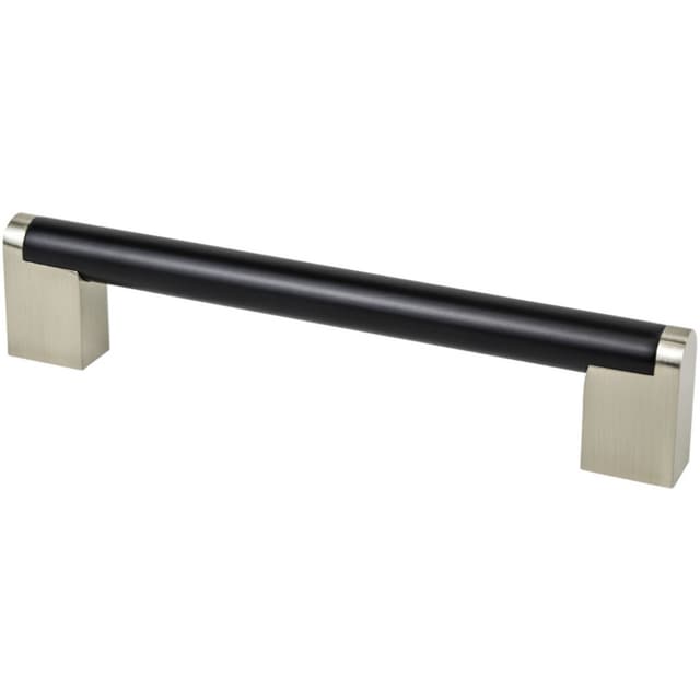 Berenson Uptown Appeal Series Studio Remix Matte Black / Brushed Nickel Pull, 2189-955BPN-P