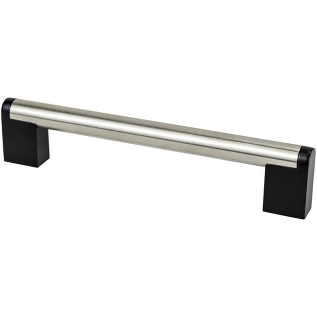 Berenson Uptown Appeal Series Studio Remix Brushed Nickel / Matte Black Pull, 2190-9BPN55-P