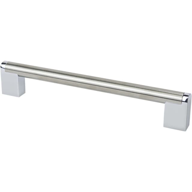 Berenson Uptown Appeal Series Studio Remix Brushed Nickel / Polished Chrome Pull, 2193-9BPN26-P