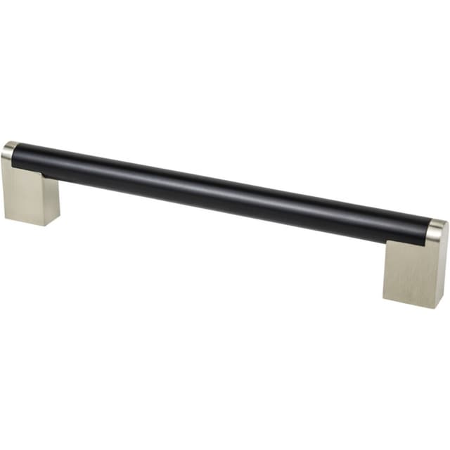 Berenson Uptown Appeal Series Studio Remix Matte Black / Brushed Nickel Pull, 2194-955BPN-P