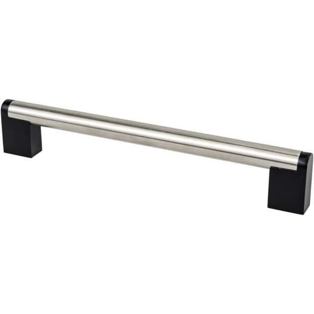 Berenson Uptown Appeal Series Studio Remix Brushed Nickel / Matte Black Pull, 2195-9BPN55-P