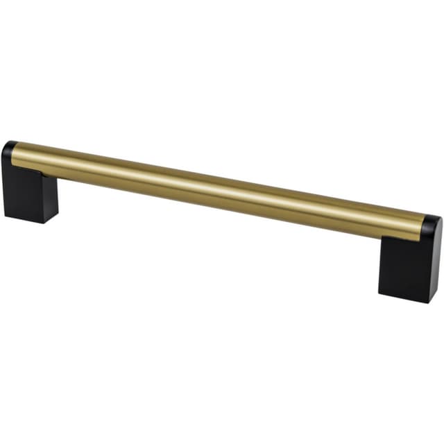 Berenson Uptown Appeal Series Studio Remix Modern Brushed Gold / Matte Black Pull, 2196-9MDB55-P