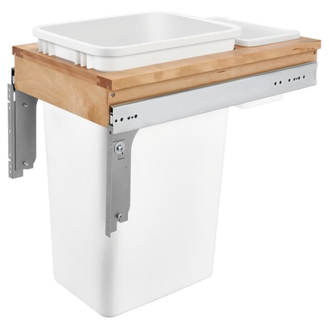 4WCTM-1550DM1-343-FL Series Top Single Bin Mount Waste Container, Rev-A-Shelf