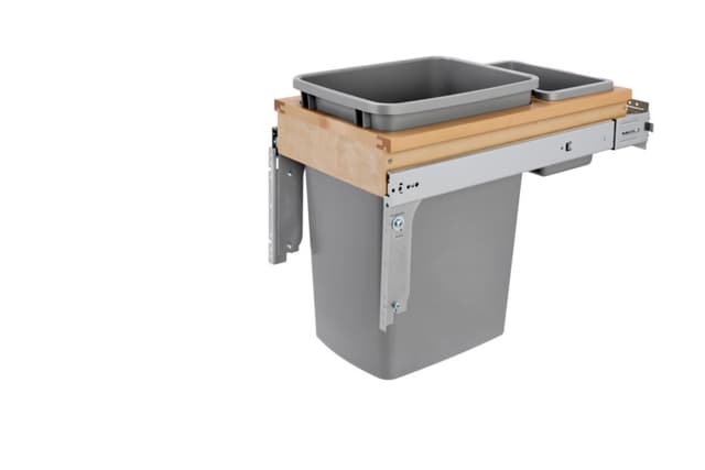 4WCTM-18DM2 Series Top Double Bin Mount Waste Container, Rev-A-Shelf