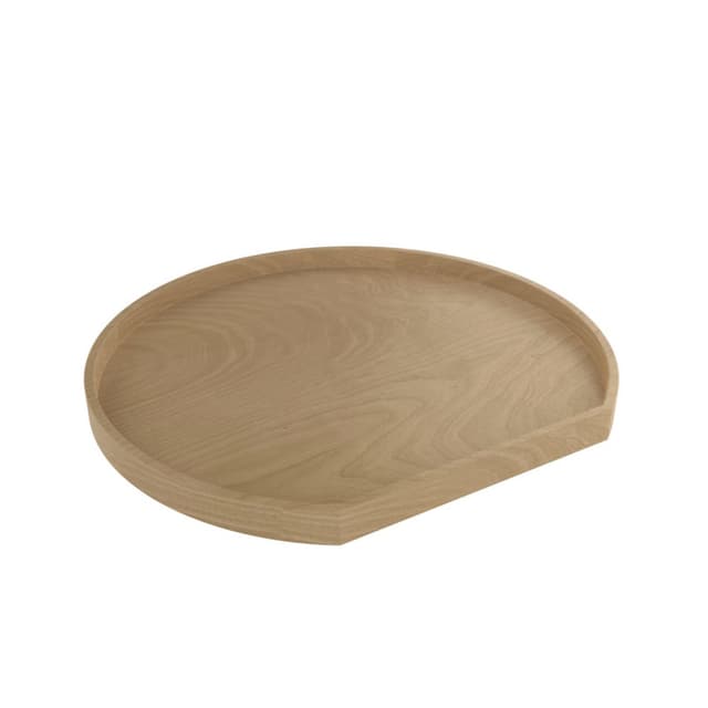 Rev-A-Shelf LD-4BW-001 Series Banded Wood D-Shape Lazy Susan, Trays with Bearings