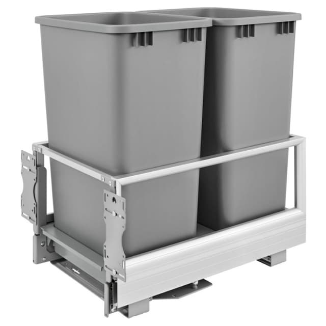 5149 Series Bottom Double Bin Mount Waste Container for 21" Cabinet with Rev-A-Motion, Rev-A-Shelf