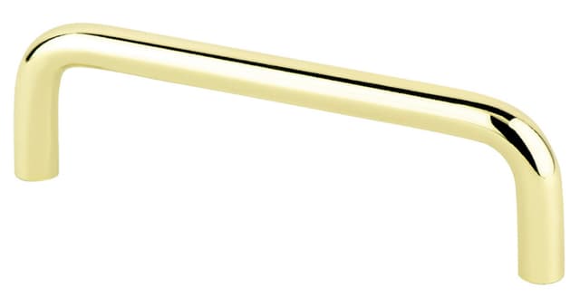 Pro Value ZZ Series 3-3/4" (96 mm) Center to Center Polished Brass Pull, - STEELWP96-PB