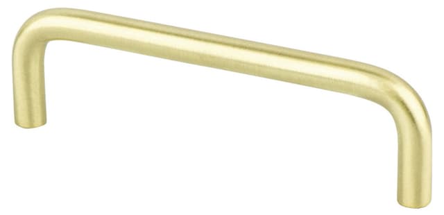 Pro Value ZZ Series 3-3/4" (96 mm) Center to Center Satin Brass Pull, - STEELWP96-SB