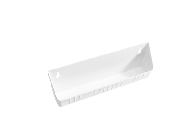 6572 Series White Polymer Molded Sink Front Tip-Out Tray with Hinges, Rev-A-Shelf
