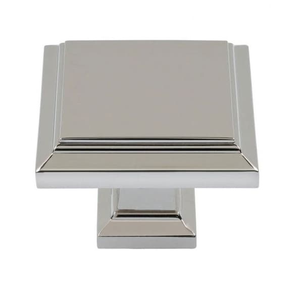 Top Knobs Sutton Place Series 1-1/4 in (32 mm) L x 1-1/4 in (32 mm) W Polished Nickel Knob, - 289-PN