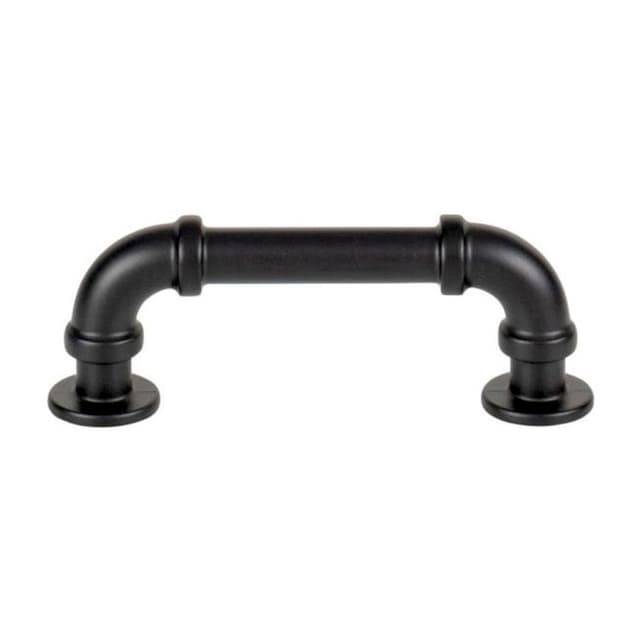 Top Knobs Steam Punk Series 3" (76 mm) Center to Center Matte Black Pull, - 367-BL