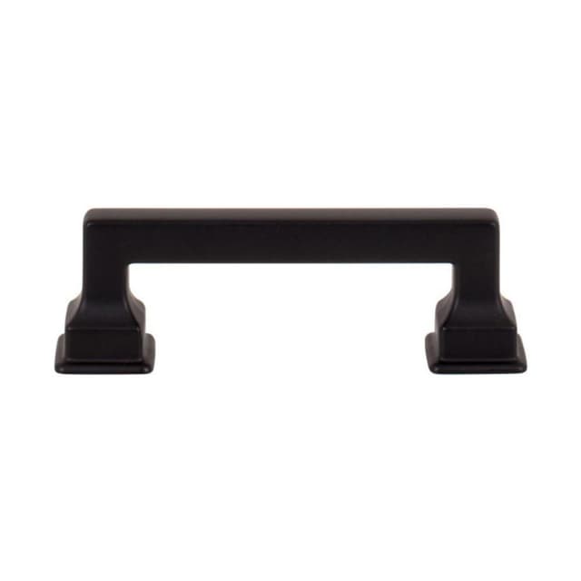 Top Knobs Erika Series 3" (76 mm) Center to Center Matte Black Pull, - A621-BL