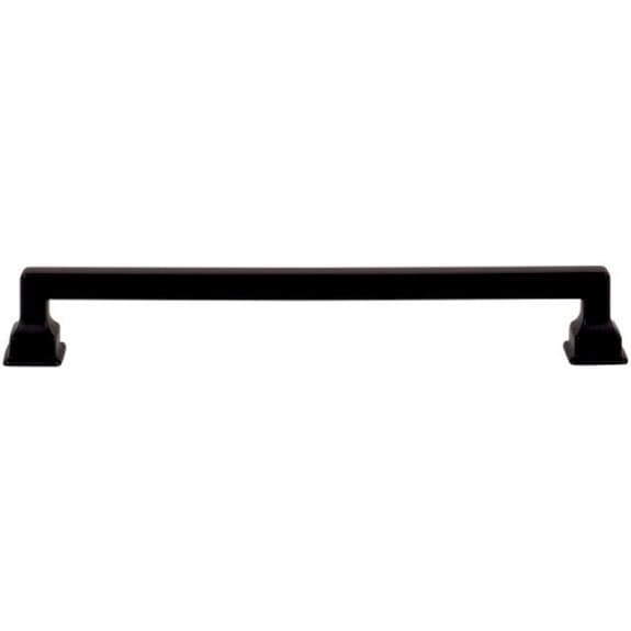 Top Knobs Erika Series 7-9/16" (192 mm) Center to Center Matte Black Pull, - A625-BL
