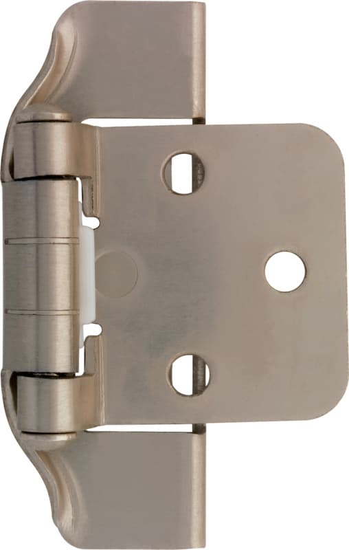 Liberty Semi-Wrap Hinge, 1/2"Overlay, Satin Nickel