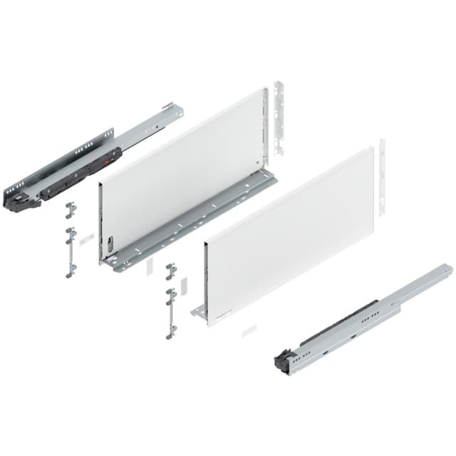 Blum LEGRABOX Drawer System, F-Height, Silk White Matte