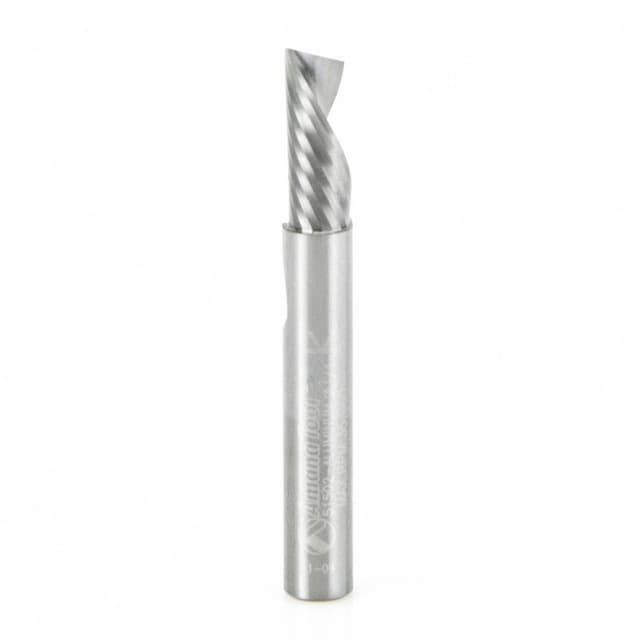 Amana Spiral 'O' Flute, Aluminum Cutting Down-Cut Router Bit, Solid Carbide
