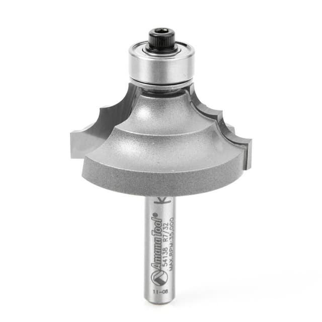 Amana Classical Molding Carbide Tip Profiling Router Bit with Bottom Mount Ball Bearing Guide