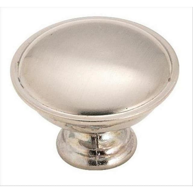 Amerock Everyday Heritage Series Brushed Chrome 1-5/16 in (33 mm) Diameter Knob, - 14403SCH