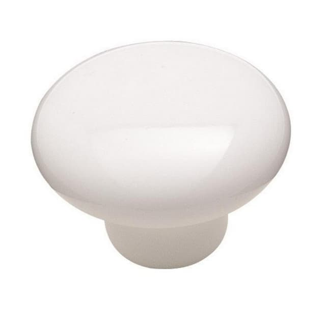 Amerock Everyday Heritage Series White 1-1/2 in (38 mm) Diameter Knob, - 217WHT