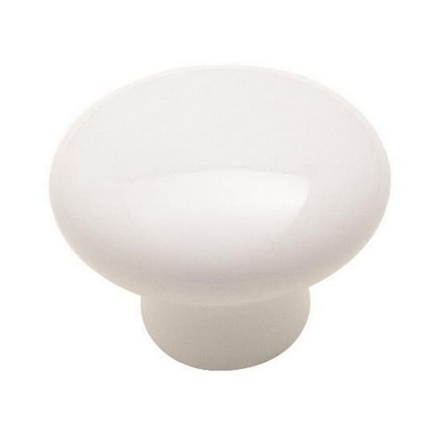 Amerock Everyday Heritage Series White 1-1/4 in (32 mm) Diameter Knob, - 232WHT