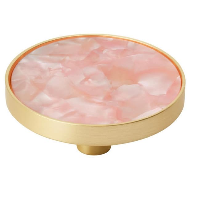 Amerock Accents Series Gold/Pink 2 in (51 mm) Diameter Knob, 2PK36972PNK