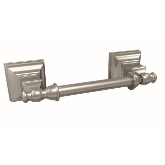 Markham Series, Zinc Pivoting Double Post Tissue Roll Holder 9-3/16" Length, Brushed Nickel