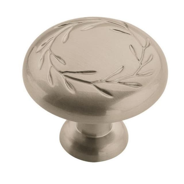 Amerock Nature's Splendor Series Satin Nickel 1-5/16 in (33 mm) Diameter Knob, - BP1581G10