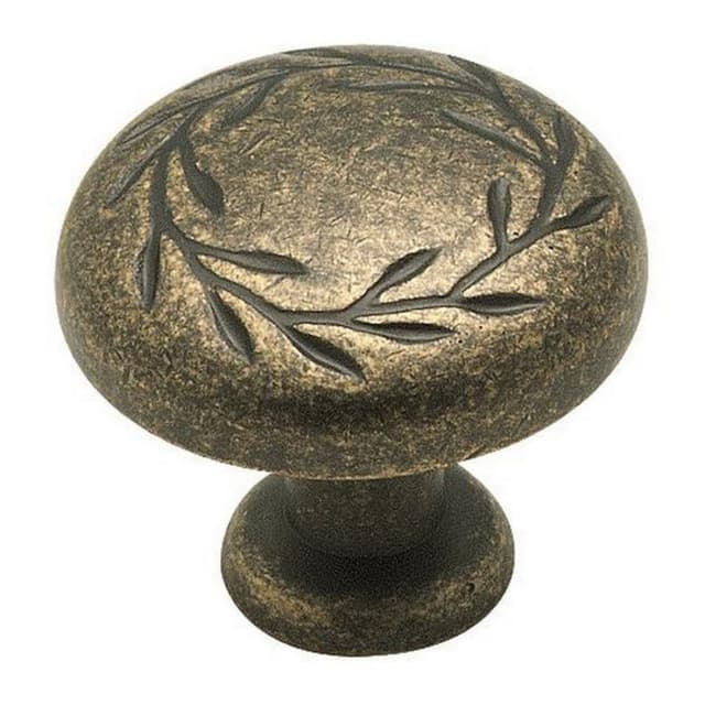 Amerock Nature's Splendor Series Weathered Brass 1-5/16 in (33 mm) Diameter Knob, - BP1581R2