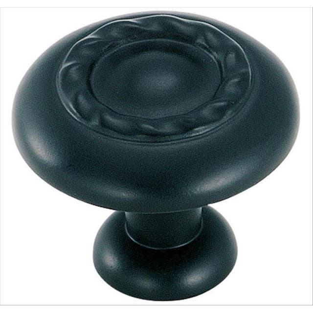 Amerock Inspirations Series Flat Black 1-1/4 in (32 mm) Diameter Knob, - BP1585FB
