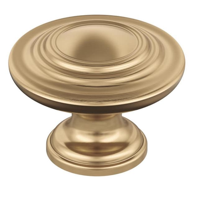Inspirations Series, Zinc Die-Cast Cabinet Knob 1-5/16" (33mm) Diamter, Champagne Bronze Finish, Amerock BP1586CZ