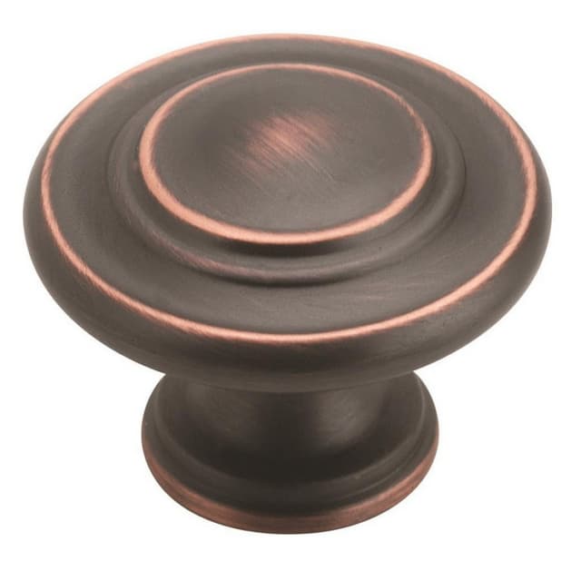 Amerock Inspirations Series Oil Rubbed Bronze 1-5/16 in (33 mm) Diameter Knob, - BP1586ORB